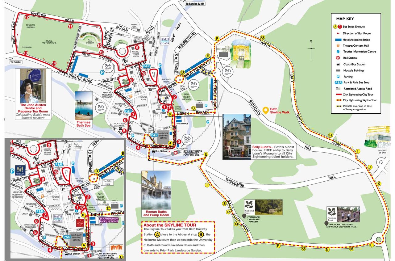 map of bath tourist attractions