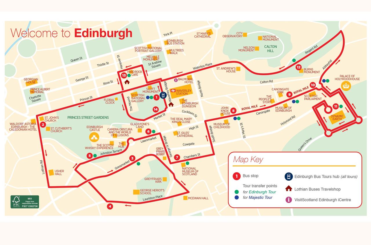 Hop On Hop Off Bus Edinburgh Official City Sightseeing Tour 2018