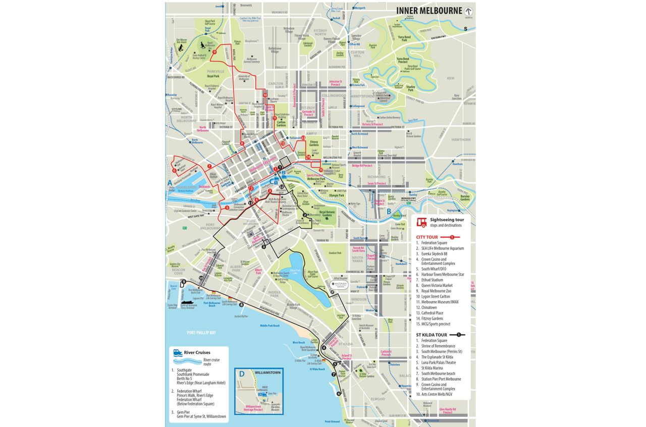 Melbourne Hop On Hop Off Bus Route Map Images and Photos finder