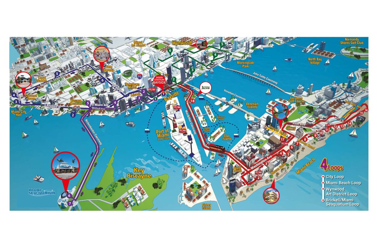 HopOn HopOff Bus Tour Miami City Sightseeing©